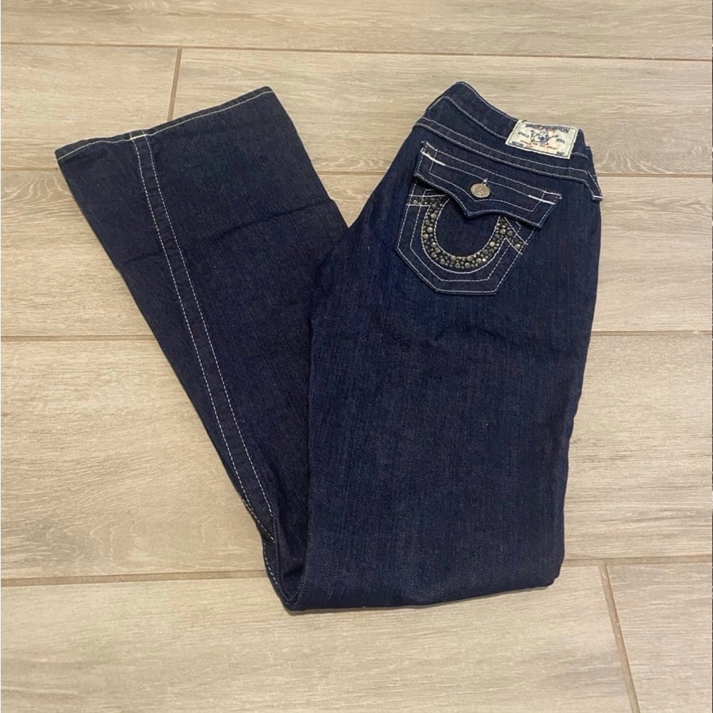 True Religion Women's Dark Blue Bootcut Jeans